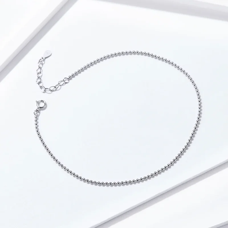 (image for) Silver Simple Anklet - SCT002 - View 4