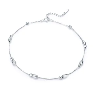 Silver Small Round Beads Anklet - SCT010 (image for) Silver Small Round Beads Anklet - SCT010