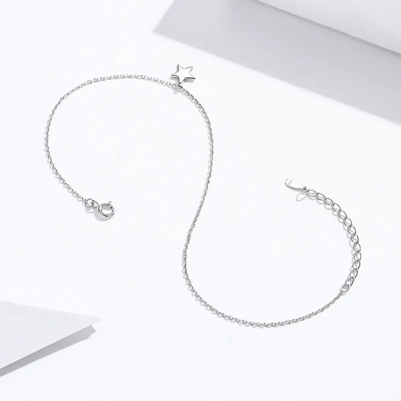 (image for) Silver Starry Anklet - SCT009 - View 2