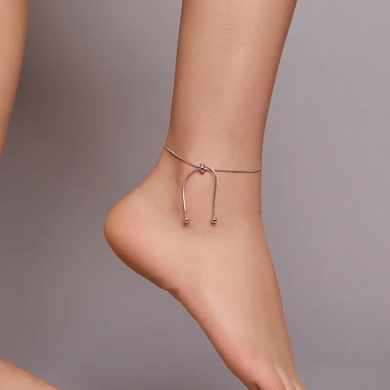 (image for) Silver Stylish Anklet - SCT016 - View 2