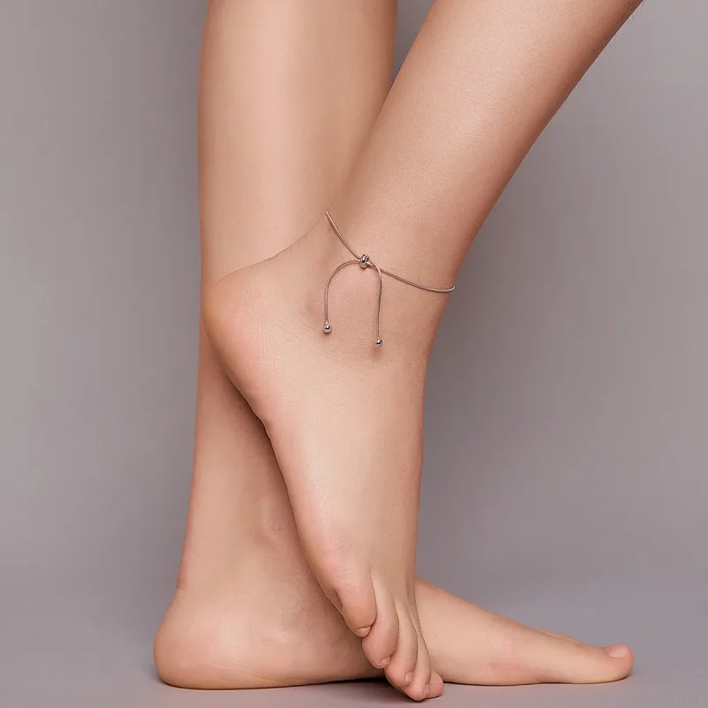 (image for) Silver Stylish Anklet - SCT016 - View 3