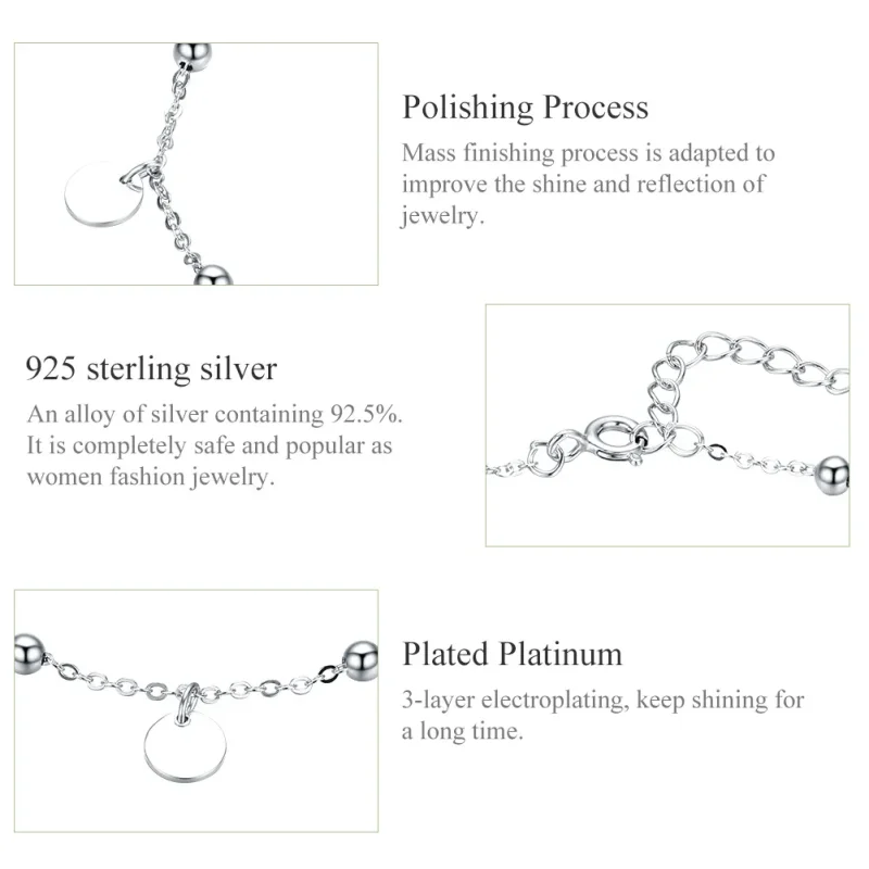 (image for) Silver The Memory Anklet - SCT011 - View 6