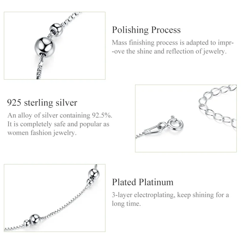 (image for) Silver The Relationship Anklet - SCT005 - View 5