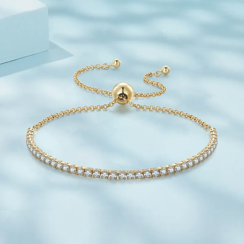 (image for) Pandora Style Affectionately Gold Plated Bracelet - SCB029-B - View 3