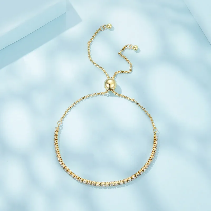 (image for) Pandora Style Affectionately Gold Plated Bracelet - SCB029-B - View 4