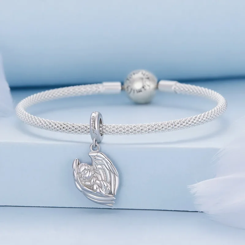 (image for) Pandora Style Angel Baby Pendant Charm - BSC851 - View 3