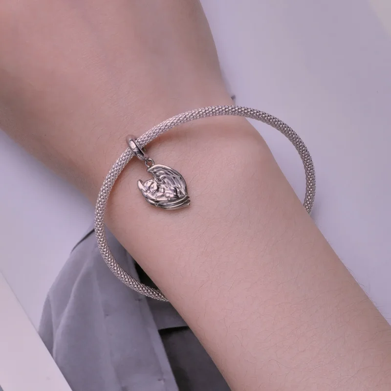 (image for) Pandora Style Angel Baby Pendant Charm - BSC851 - View 5