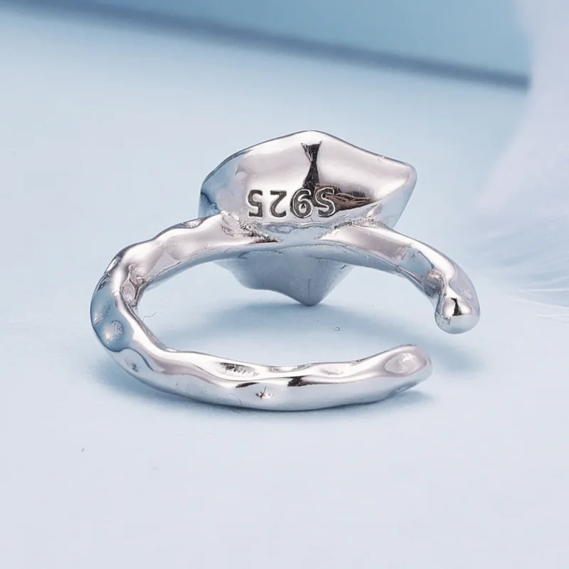 (image for) Pandora Style Blue Water Drop Ear clip - BSE846 - View 4
