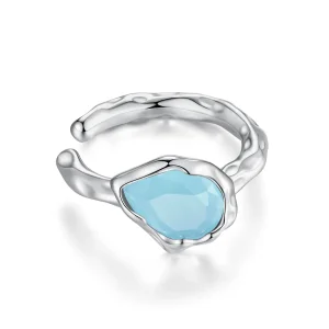 (image for) Pandora Style Blue Water Drop Ear clip - BSE846