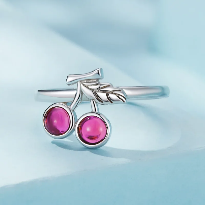 (image for) Pandora Style Cherry Open Ring - SCR936 - View 3