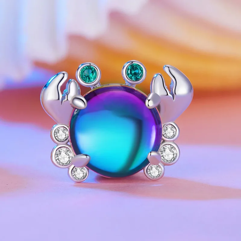 (image for) Pandora Style Colorful Crab Charm - BSC848 - View 2