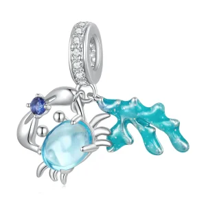 (image for) Pandora Style Crab Seaweed Pendant Charm - SCC2505