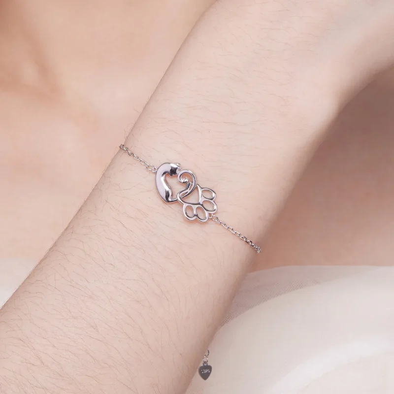 (image for) Pandora Style Cute Cat Bracelet - SCB253 - View 4