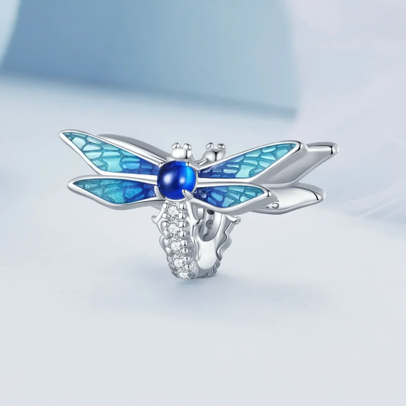 (image for) Pandora Style Delicate Dragonfly Charm - BSC859 - View 2