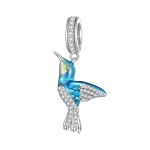 (image for) Pandora Style Delicate Kingfisher Pendant Charm - BSC858