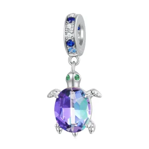 (image for) Pandora Style Delicate Turtle Pendant Charm - BSC849