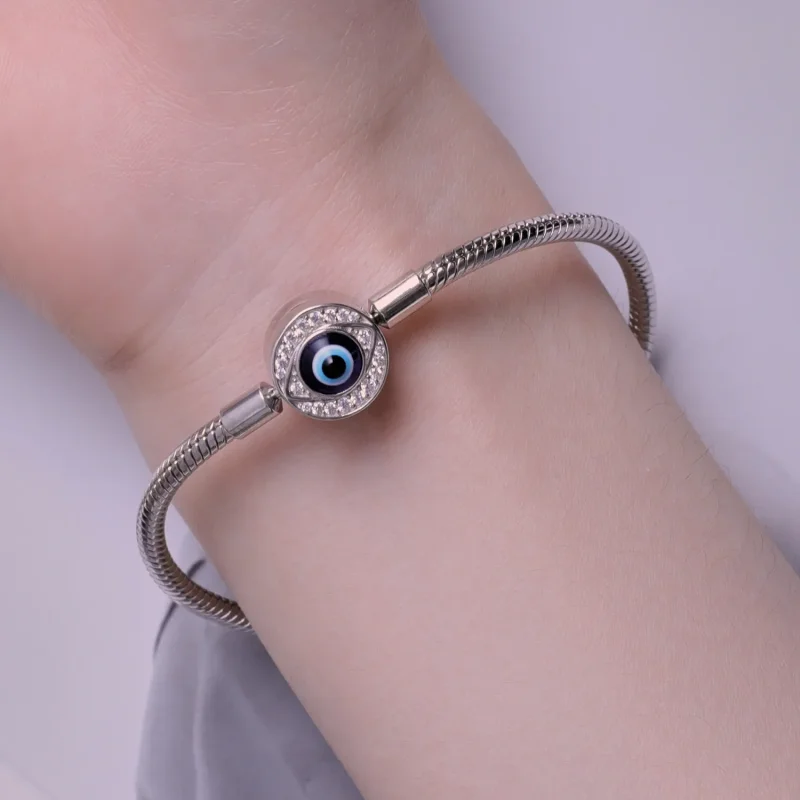 (image for) Pandora Style Devil Eye Basics Chain Bracelet - BSB122 - View 6