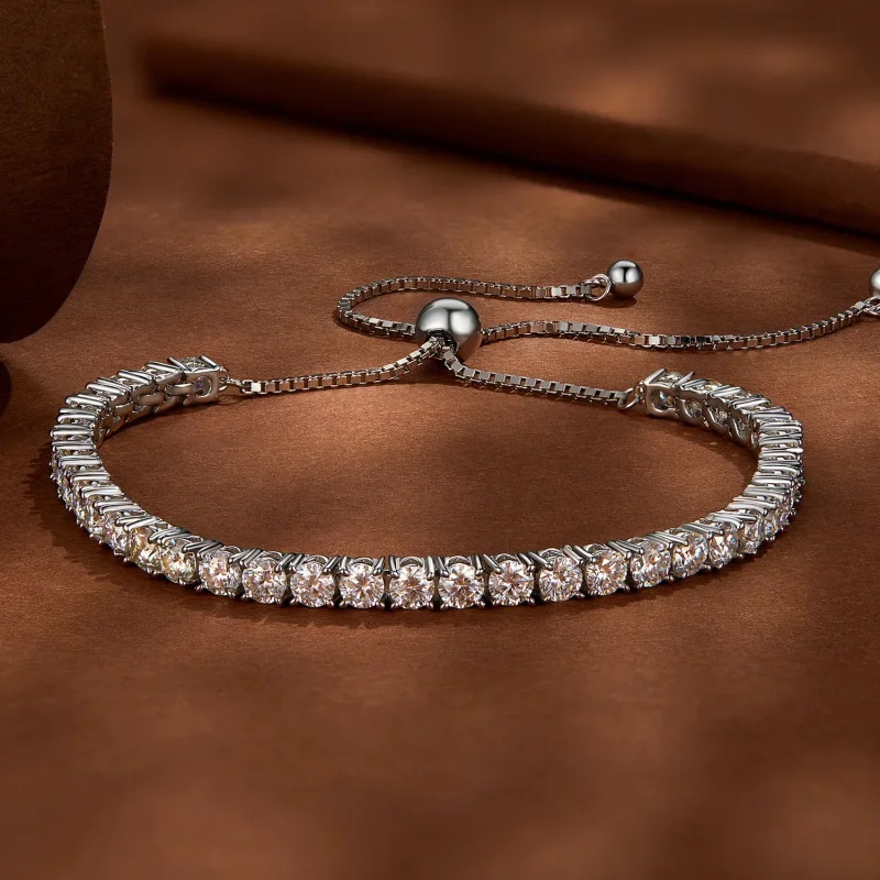 (image for) Pandora Style Fine Moissanite Bracelet - MSB005 - View 2