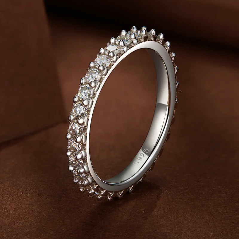 (image for) Pandora Style Fine Moissanite Diamond Ring - MSR028 - View 2