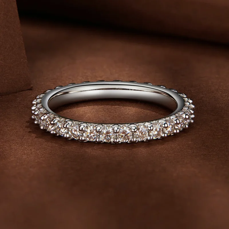 (image for) Pandora Style Fine Moissanite Diamond Ring - MSR028 - View 3