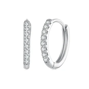 (image for) Pandora Style Fine Moissanite Hoops Earrings - MSE022