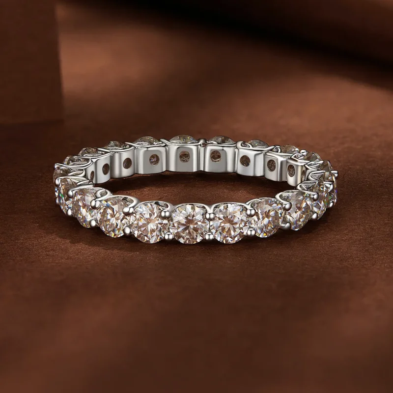 (image for) Pandora Style Fine Moissanite Ring - MSR029 - View 3