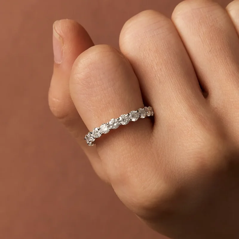(image for) Pandora Style Fine Moissanite Ring - MSR029 - View 7