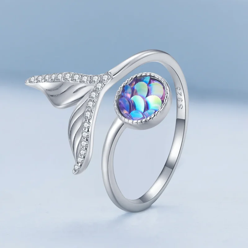 (image for) Pandora Style Fishtail Open Ring - BSR429 - View 2