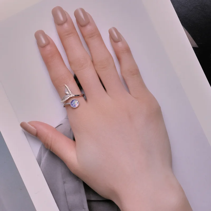 (image for) Pandora Style Fishtail Open Ring - BSR429 - View 4