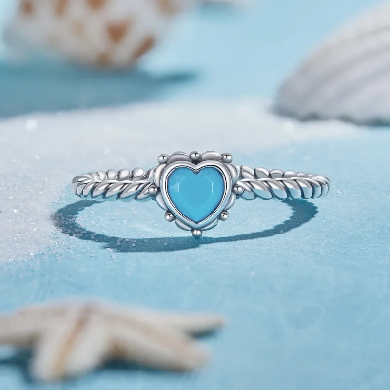 (image for) Pandora Style Heart-Shaped Open Ring - SCR927 - View 3