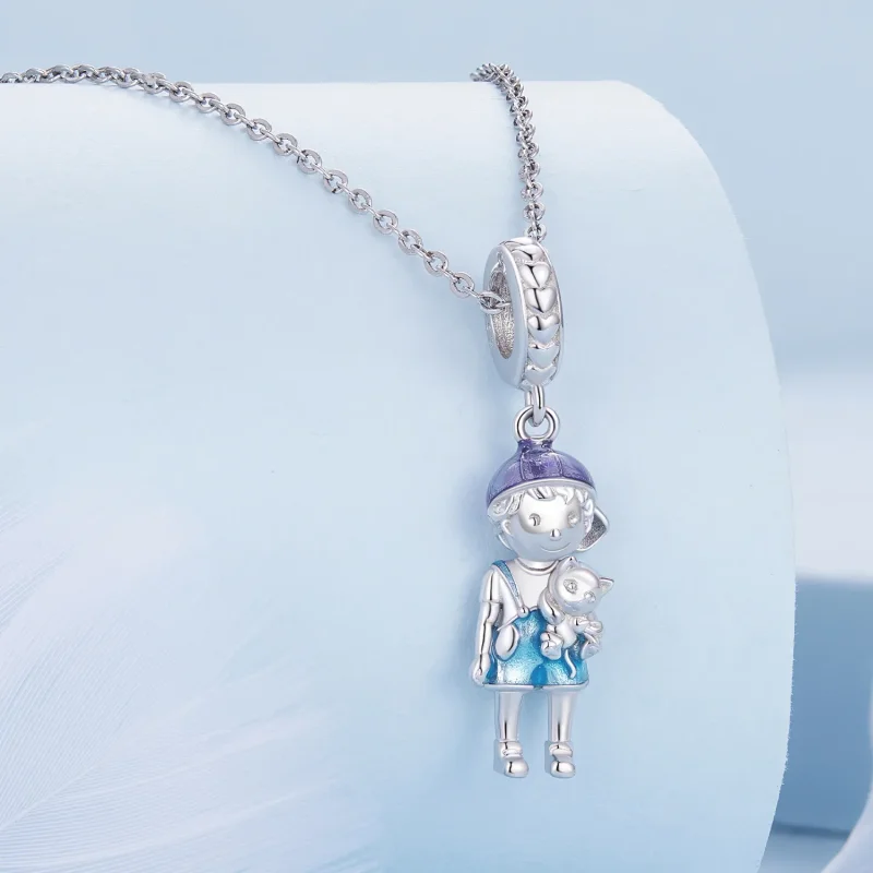 (image for) Pandora Style Little Boy Pendant Charm - BSC877 - View 2