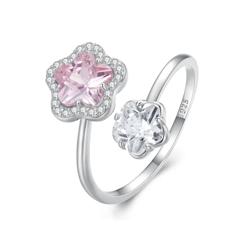 (image for) Pandora Style Little Flower Open Ring - BSR439