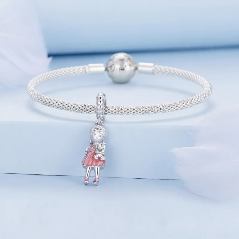 (image for) Pandora Style Little Girl Pendant Charm - BSC878 - View 3