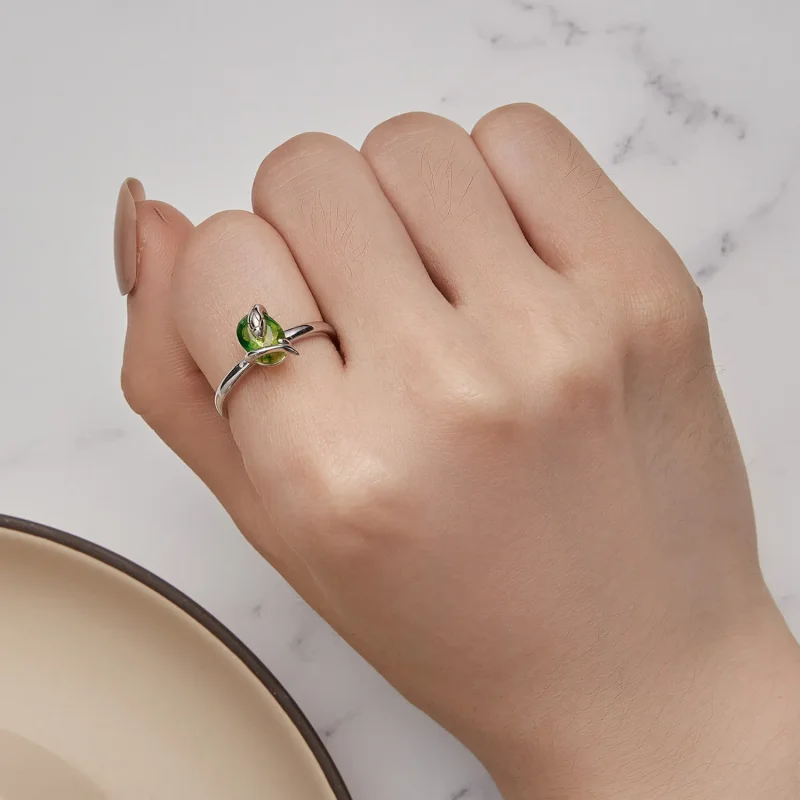 (image for) Pandora Style Little Snake Open Ring - BSR431 - View 5