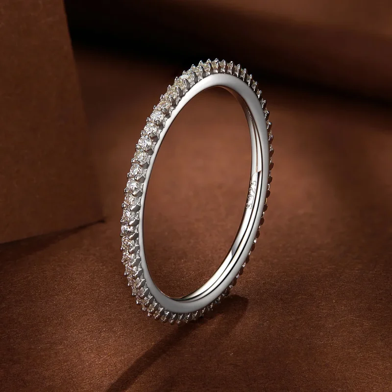 (image for) Pandora Style Moissanite Ring - MSR027 - View 2