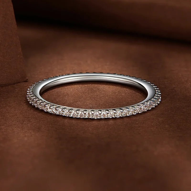 (image for) Pandora Style Moissanite Ring - MSR027 - View 3