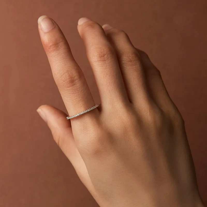 (image for) Pandora Style Moissanite Ring - MSR027 - View 6