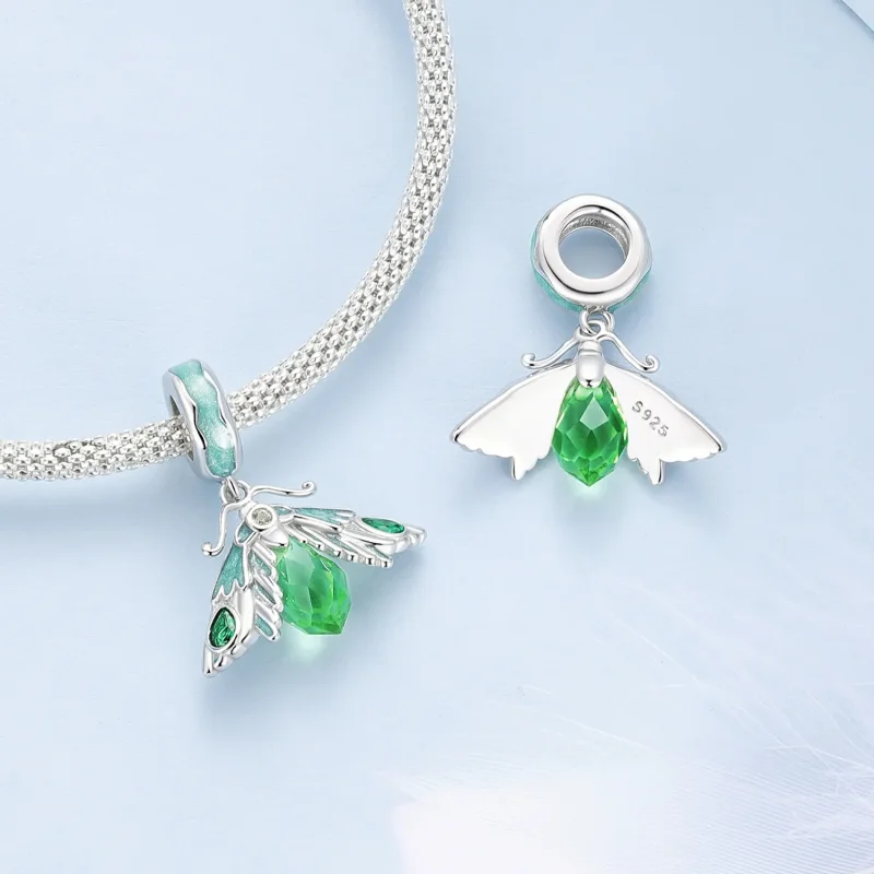 (image for) Pandora Style Moth Pendant Charm - BSC866 - View 4