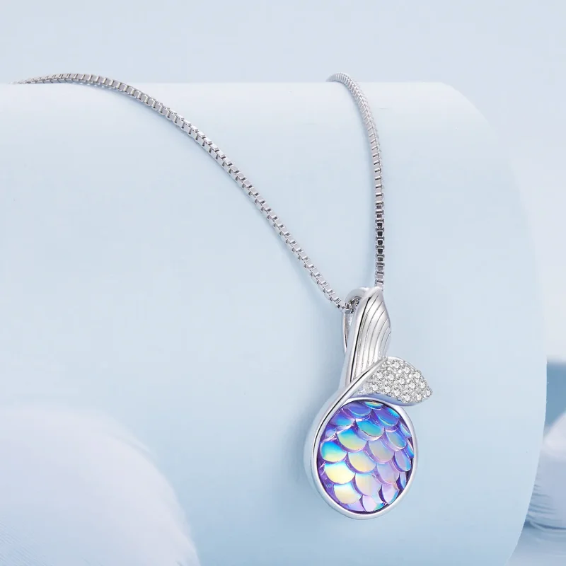(image for) Pandora Style Necklace with Fishtail - BSN326 - View 2