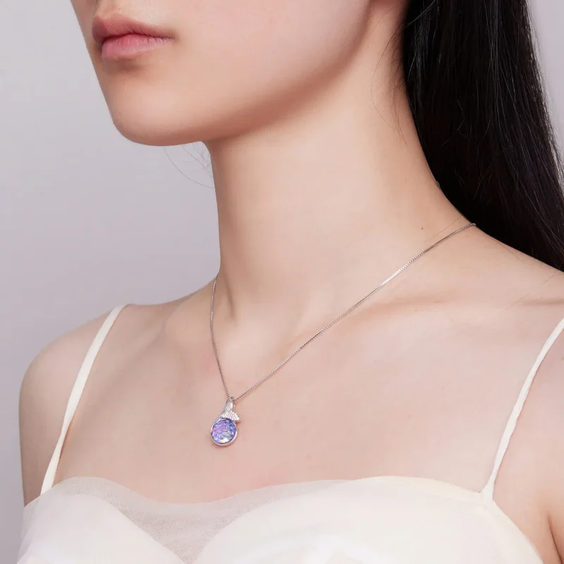 (image for) Pandora Style Necklace with Fishtail - BSN326 - View 5
