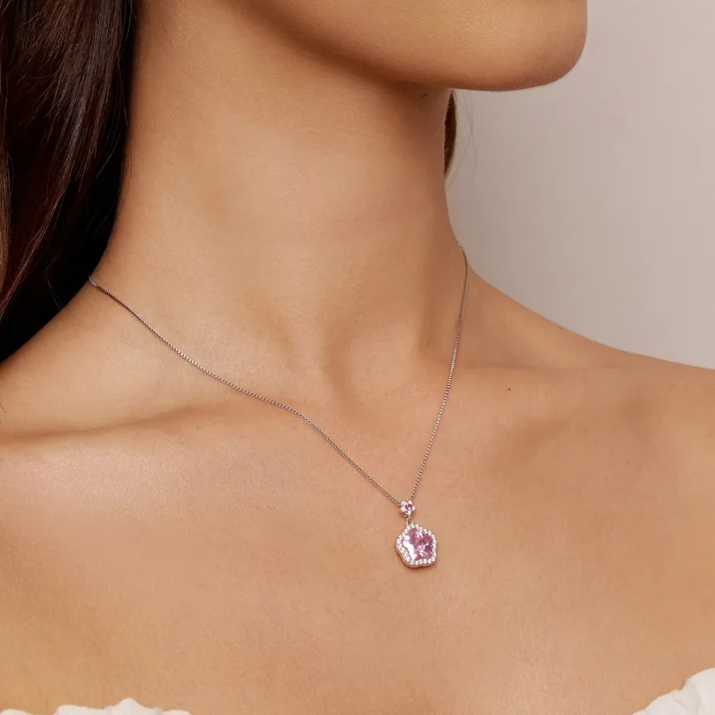 (image for) Pandora Style Necklace with Little Flower - BSN329 - View 5