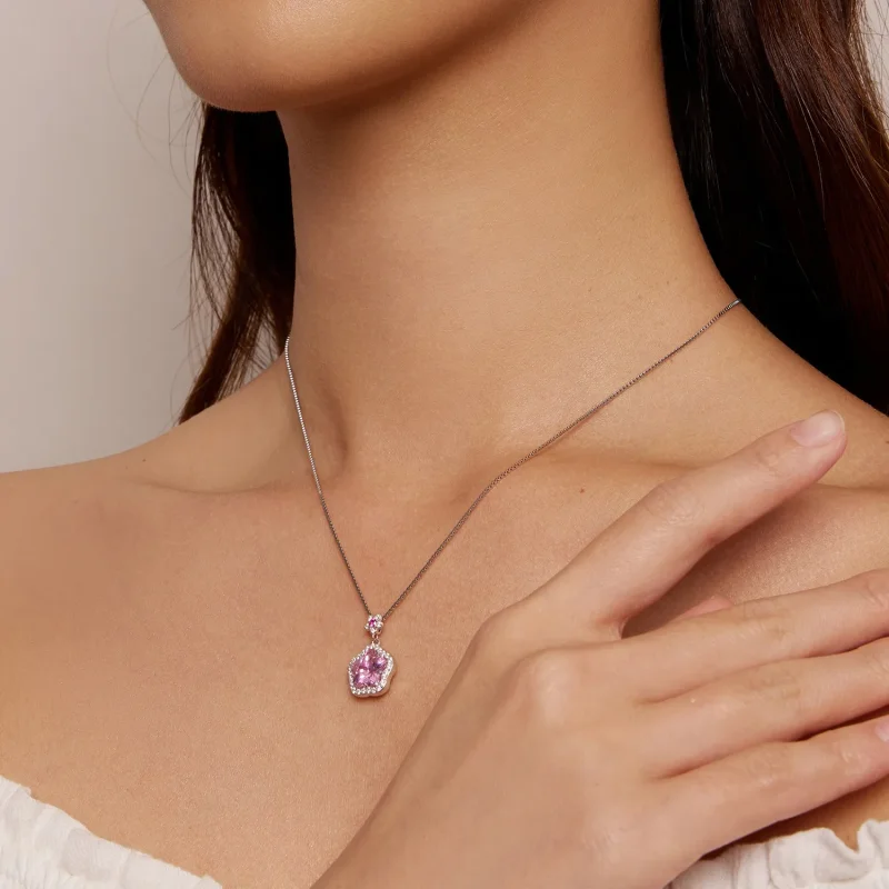 (image for) Pandora Style Necklace with Little Flower - BSN329 - View 7