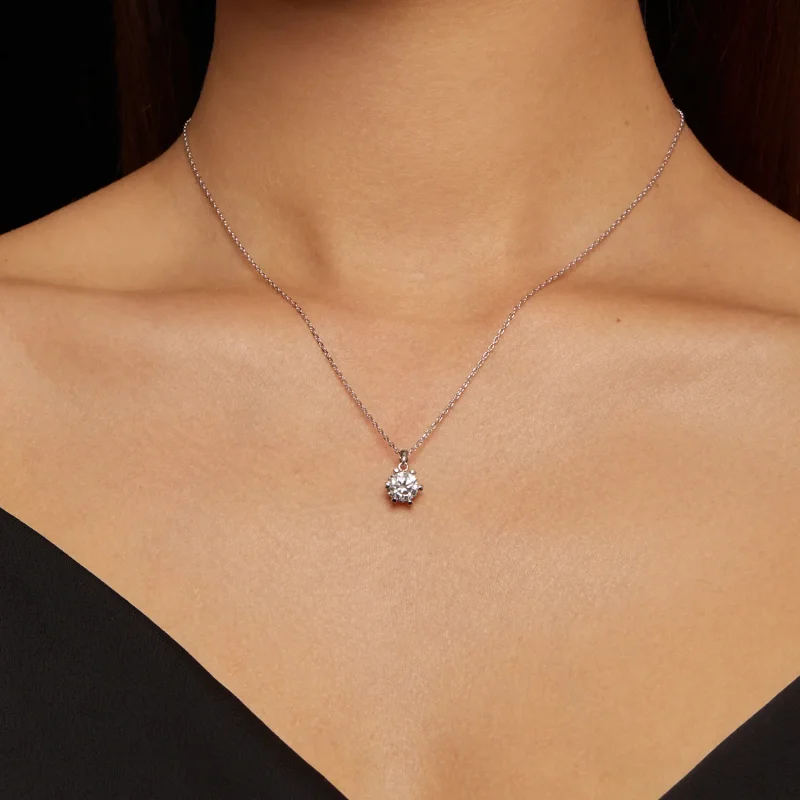 (image for) Pandora Style Necklace with Luxury Moissanite - MSN006-A - View 6