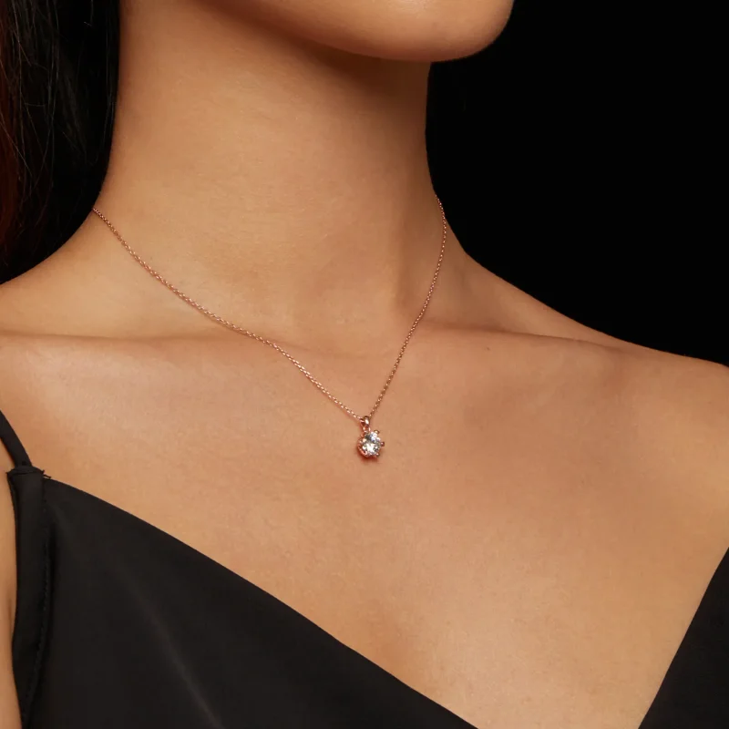(image for) Pandora Style Necklace with Luxury Moissanite - MSN006-C - View 8