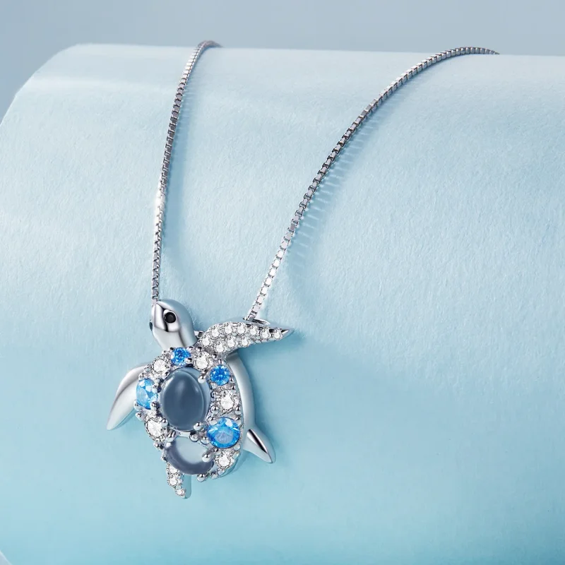 (image for) Pandora Style Necklace with Sea Turtle - BSN331 - View 2