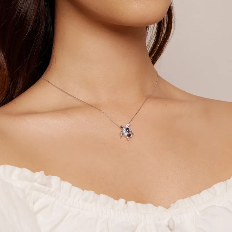 (image for) Pandora Style Necklace with Sea Turtle - BSN331 - View 6