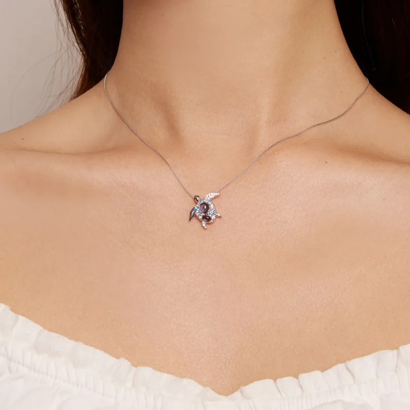 (image for) Pandora Style Necklace with Sea Turtle - BSN331 - View 7