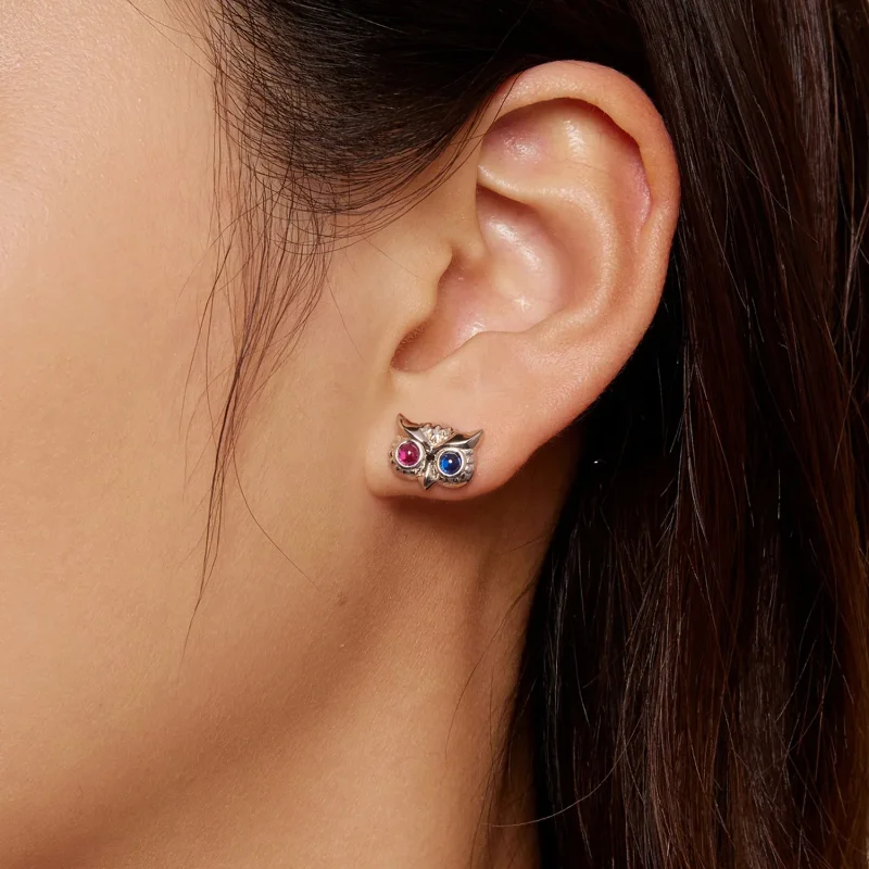 (image for) Pandora Style Owl Stud Earrings - SCE1602 - View 7
