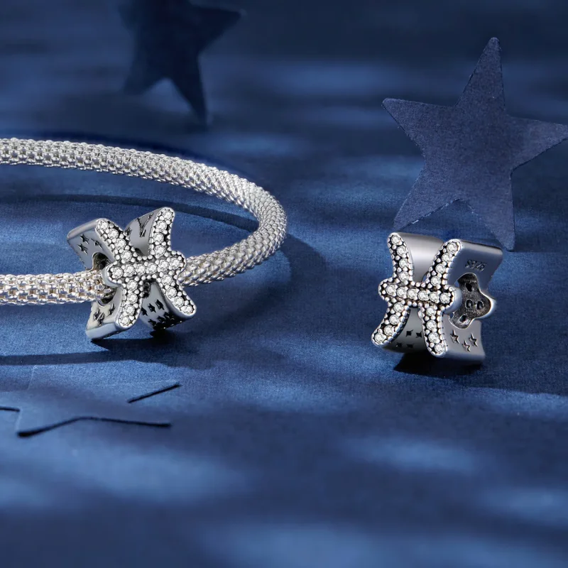 (image for) Pandora Style Pisces Lucky Zodiac Charm - SCC2516-11 - View 4