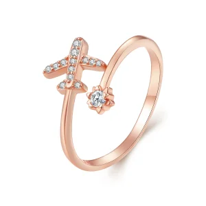 (image for) Pandora Style Rose Gold Distance Open Ring - SCR623-C